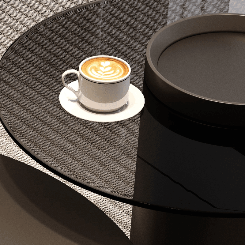 Orbicular Nested Board Game Coffee Table with 1 Drawer for Foyer thumbnail 11