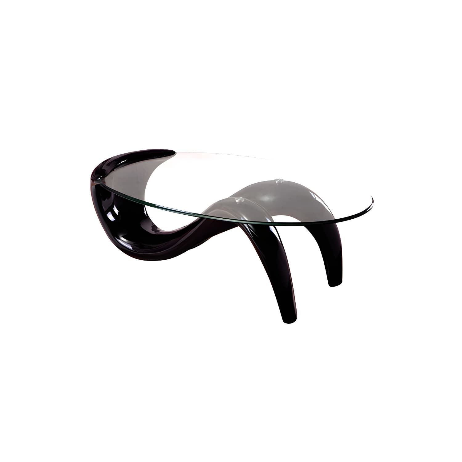 Abstract Coffee Table Contemporary Glass 15.7" Cocktail Table thumbnail 10