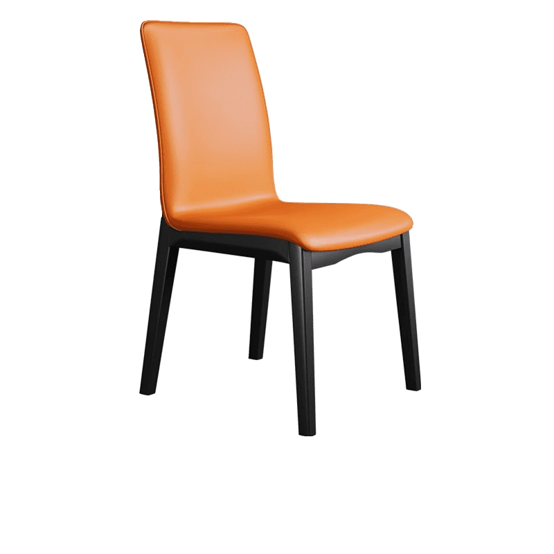 Modern Simple Style Armless Chair with Parsons Chair Back, Upholstered in Timber Legs thumbnail 5