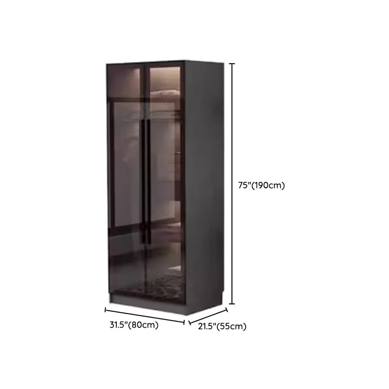 Charcoal Modish Timber Self-supporting Cabinet Armoire with Soft Close Drawer and Door, Hanging Rod thumbnail 10