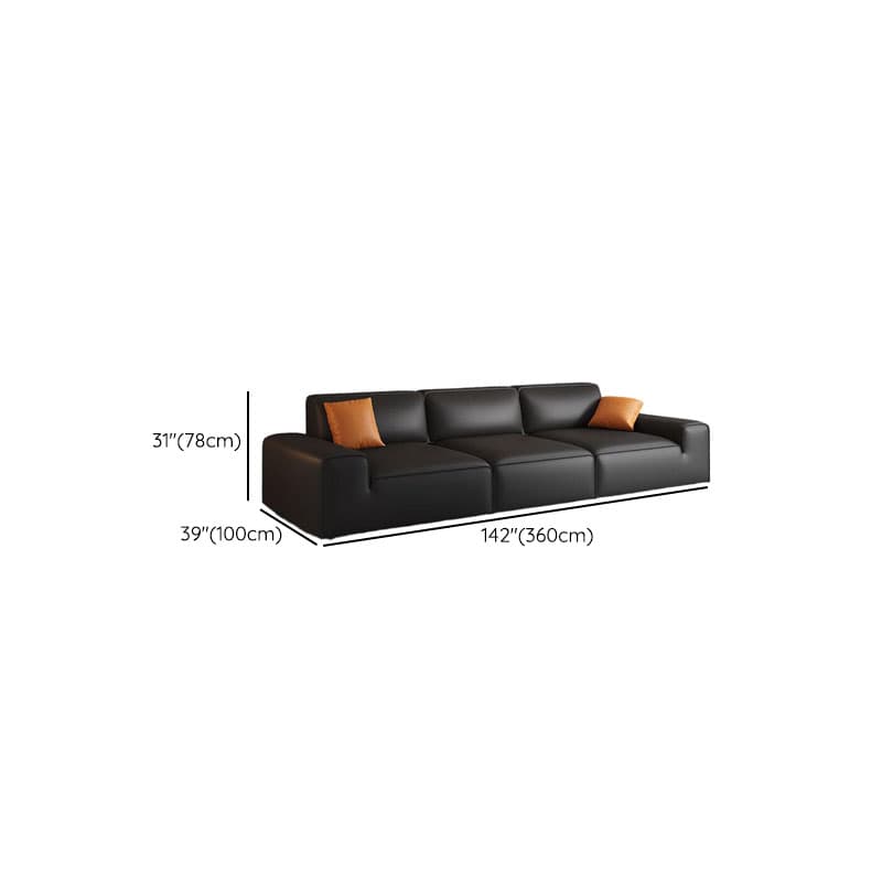 Midnight Black/White Standard Sofa/Loveseat with Armrest for Drawing Room thumbnail 17