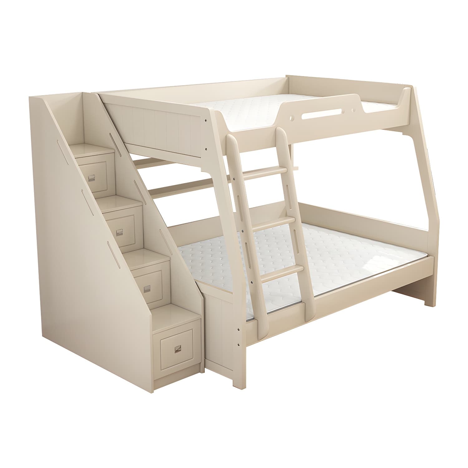 Solid Color Wood Bunk Bed Modern No Distressing Mattress Included Bunk Bed thumbnail 11