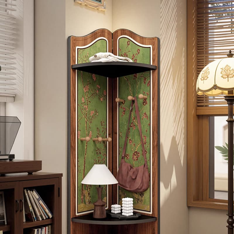 Modern Simple Style Nook Decorative Cabinet with 3/4 Exterior Shelves, Lumber Countertop in Midnight Black thumbnail 12