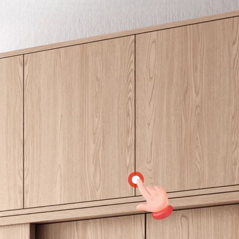3-Drawer 0-Cabinet Natural Wood Wardrobe Armoire with 3 Clothing Rods thumbnail 8