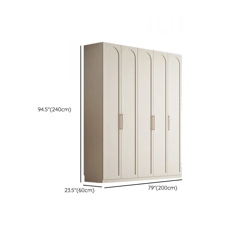White Casual Manufactured Wood Independent Armoire Cabinet with Compartments, Soft Close Door, and Interior Shelves thumbnail 21
