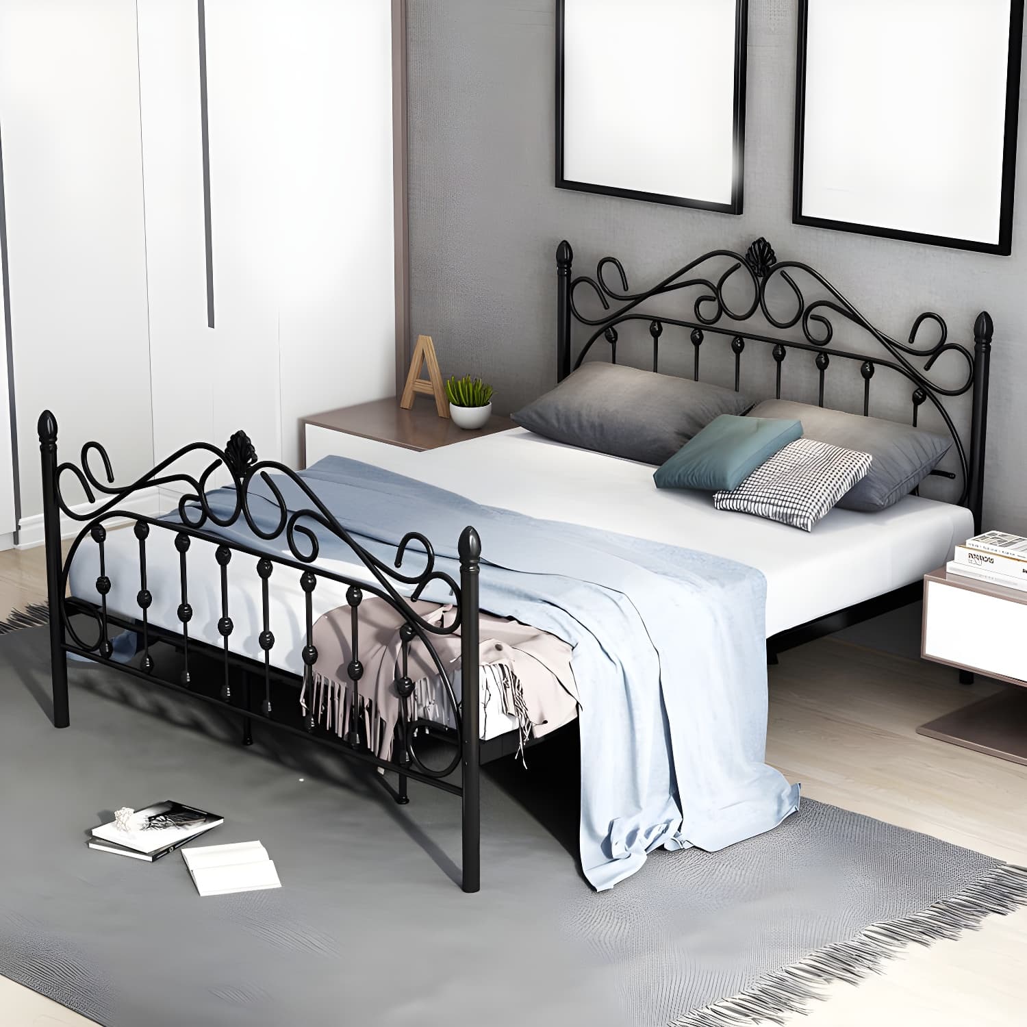 Industrial Style Standard Bed Iron Multiple Colors Excluding Storage Space thumbnail 5