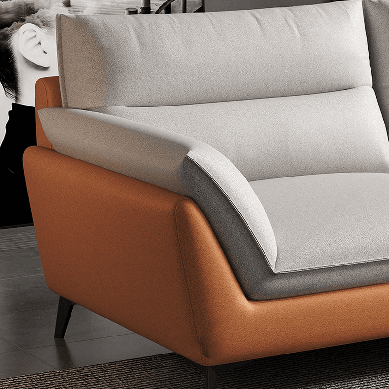 Tech ClothUpholstered Sofa Couch/Single Sofa in Chalk for Parlor with Flared Arm in a Modern Style thumbnail 9