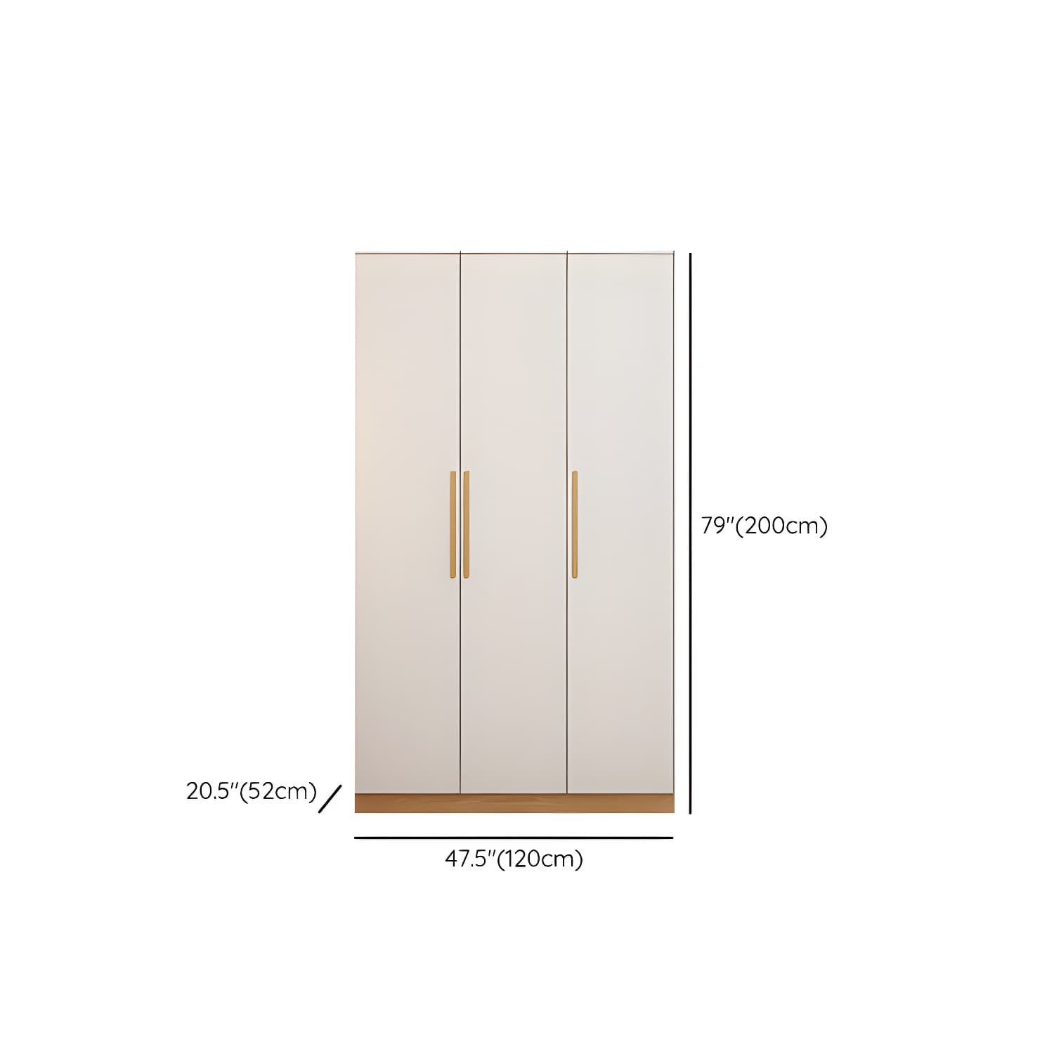 Contemporary Style Wardrobe Wooden Bedroom Closet with Hinged Door thumbnail 16