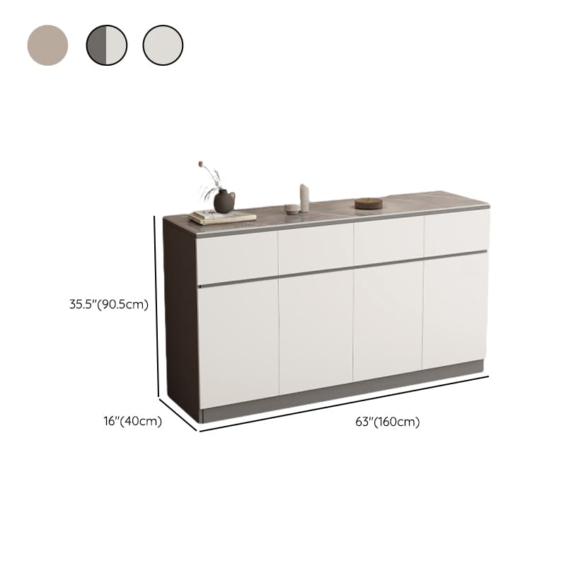 Sideboard with 4 Drawers/3 Drawers/2 Drawers, Narrow/Standard Size, Drawers Storage, Sintered Stone Countertop, Alterable Shelf, 4 Doors/3 Doors/2 Doors, and Tabletop thumbnail 17