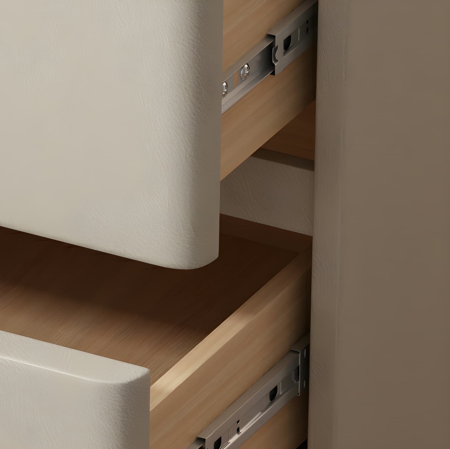Modern Three Drawers Table Nightstand with Slate Countertop for Bedroom thumbnail 14