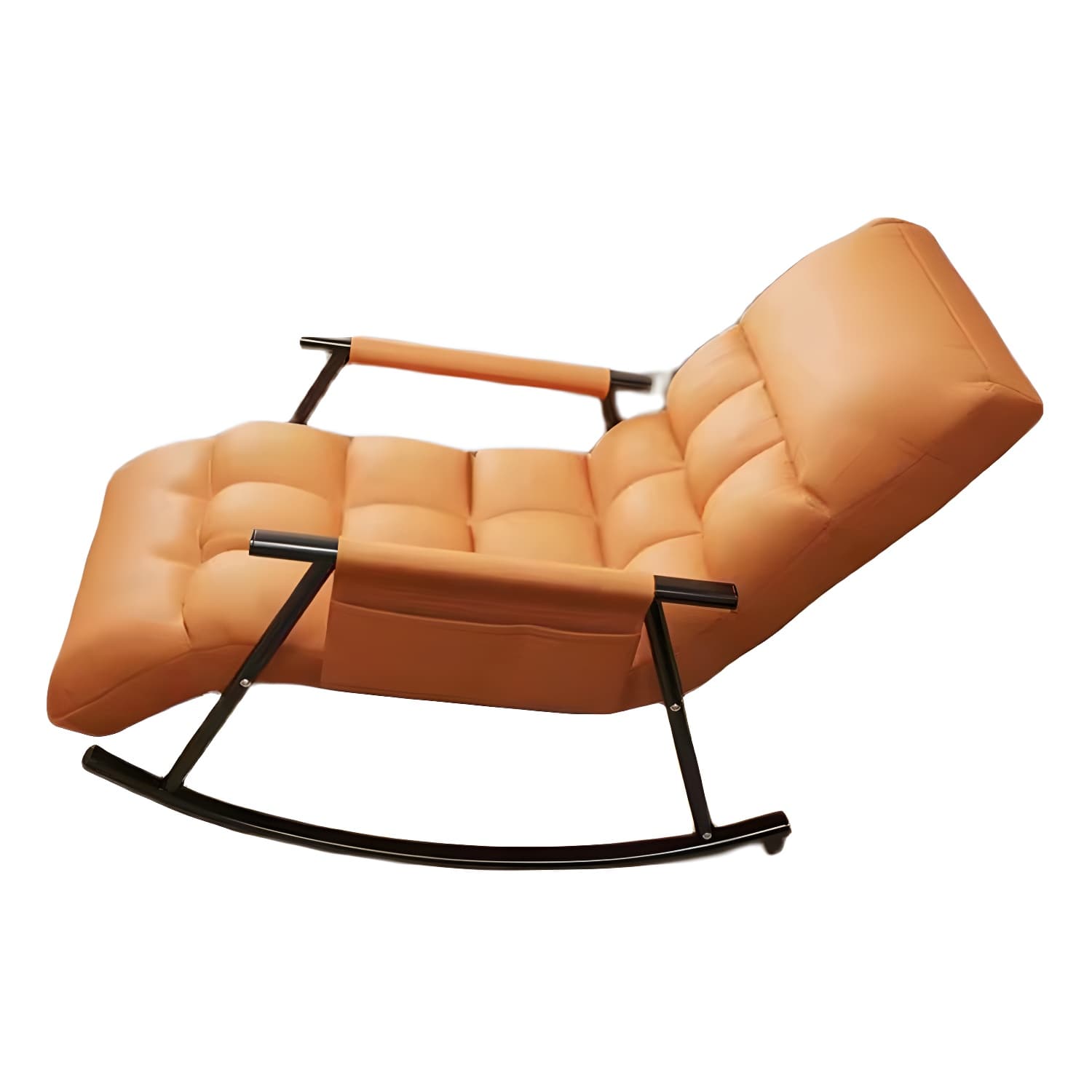 Modern Style Rocking Chair Faux Leather Upholstered Chair with Storage thumbnail 9
