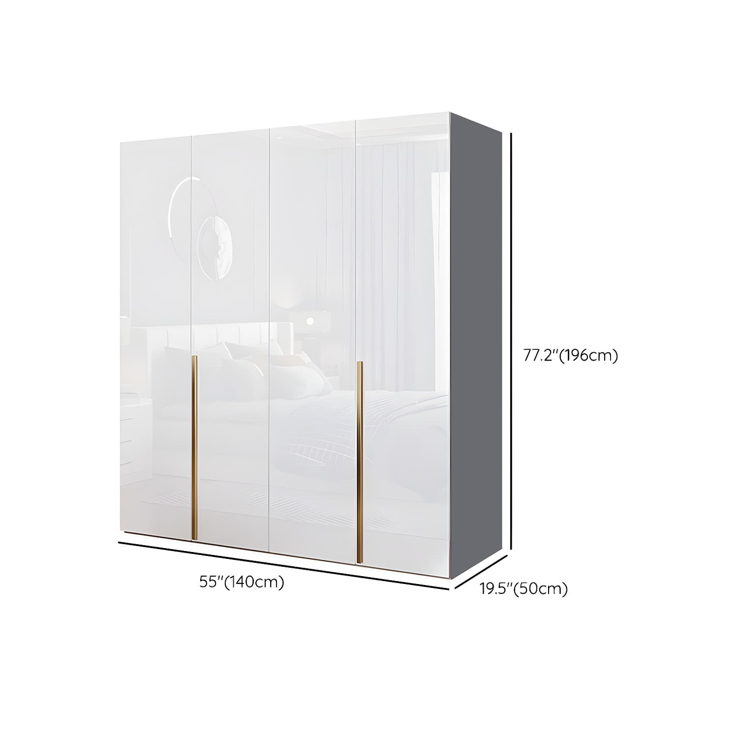 Bedroom Soft Close Doors Armoire Modern Style Wooden Wardrobe Cabinet thumbnail 13