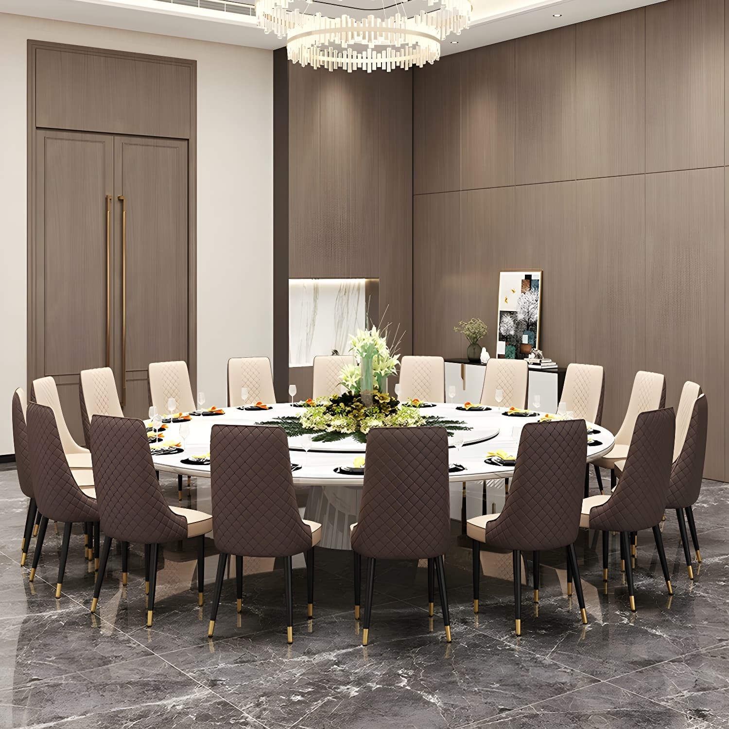 Comfortable and Stylish Faux Leather High Back Upholstered Chair for Kitchen and Dining thumbnail 11