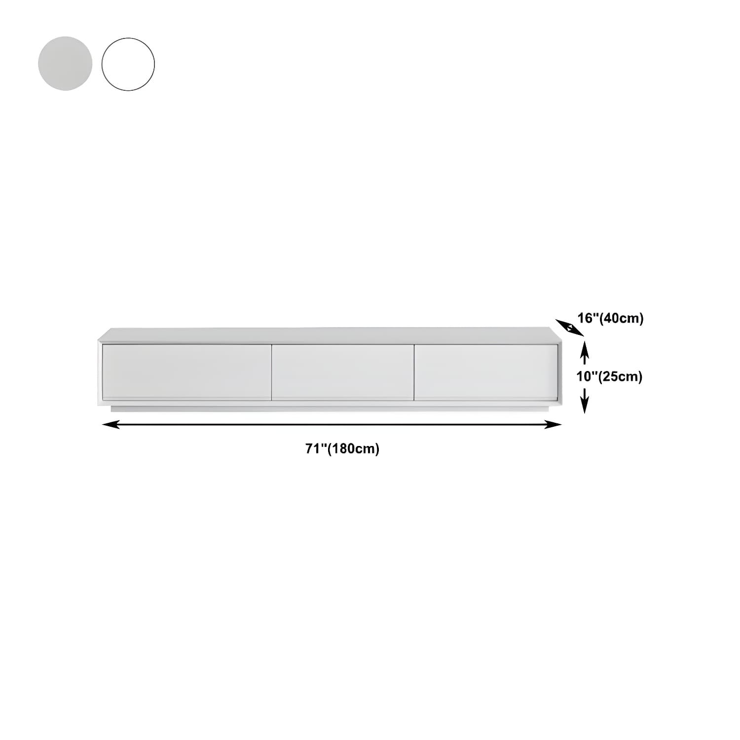 White Wood TV Stand Modernism TV Stand With Drawers for living Room thumbnail 20