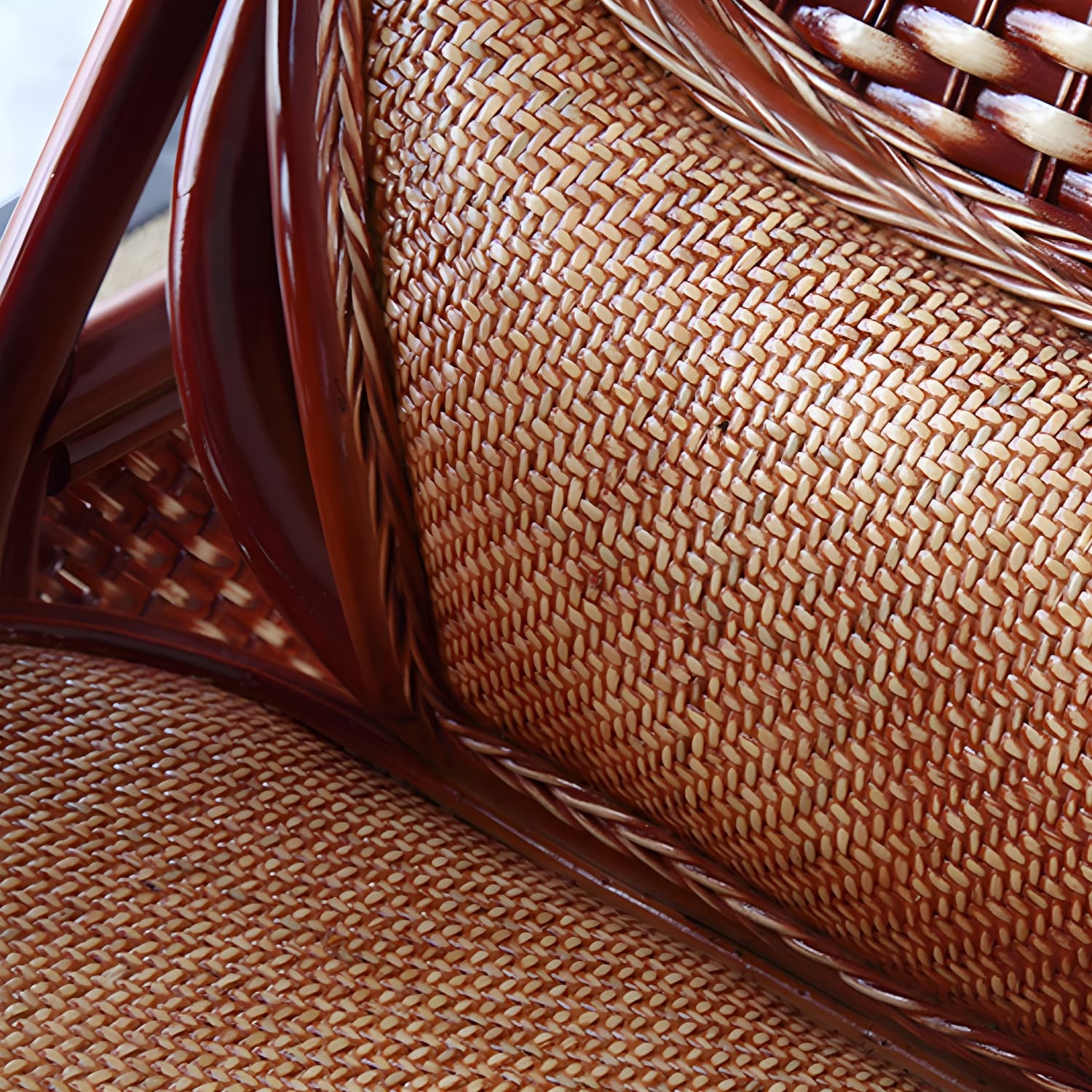 Traditional Rocking Chair Rattan Solid Color Spindle Backrest Indoor Rocking Chair thumbnail 10