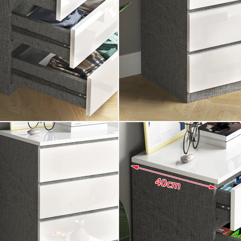 Contemporary Vertical/Horizontal Bleached Wood Semainier/Double Dresser/Bachelor Chest Pale Wood Finish 6 Drawers/5 Drawers/4 Drawers for Master Bedroom thumbnail 8