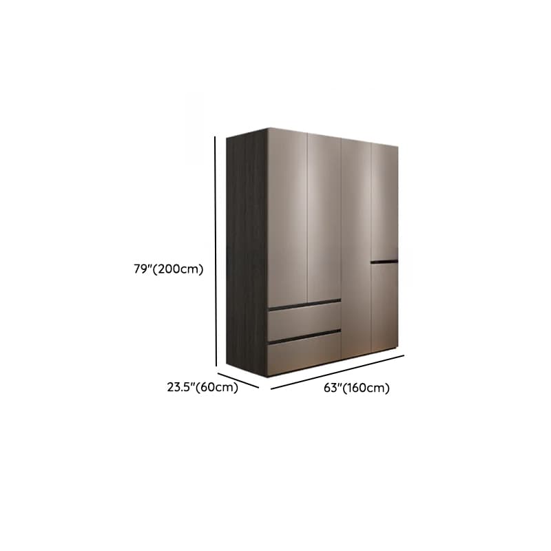 Sand Minimalist Laminate Cabinet Armoire with Soft Close Drawer, Soft Close Door, Interior Shelves, and Clothing Rod thumbnail 10