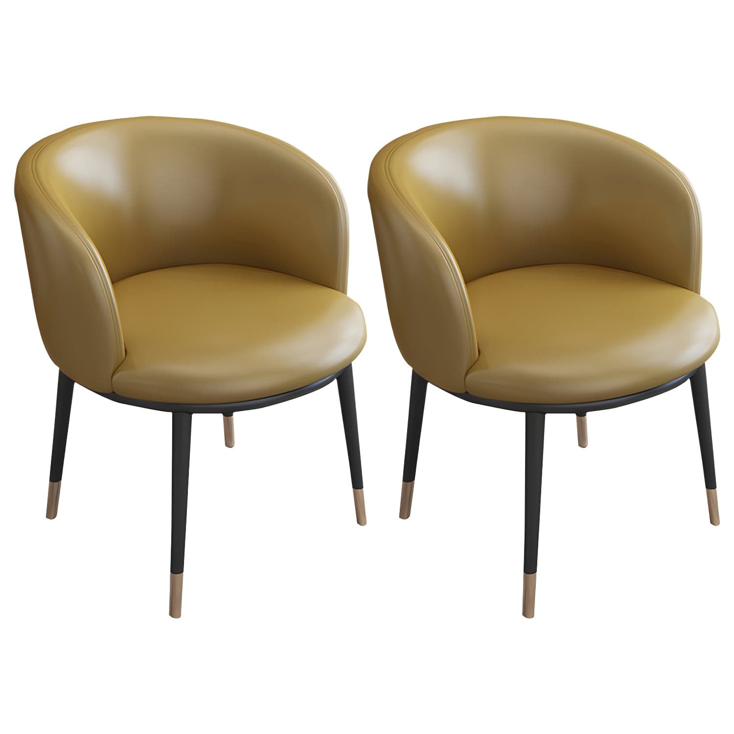 Faux Leather Contemporary Dining Chair with 4 Legs Matte Finish Solid Back Chair thumbnail 7