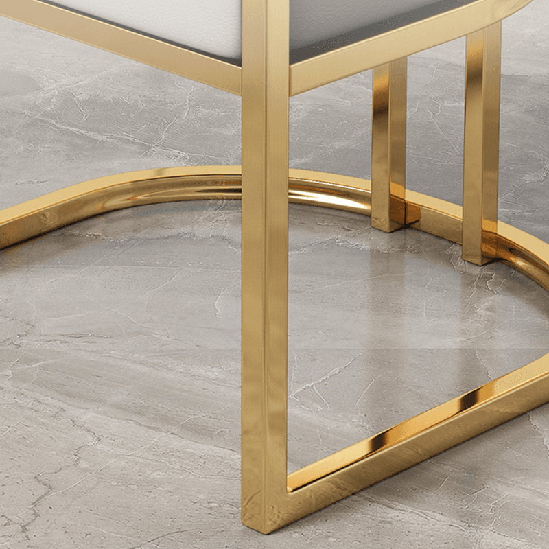 Elegant Framed Arm Chair with Gilded Legs, Secure Foot Pads, and Felt Padding thumbnail 17