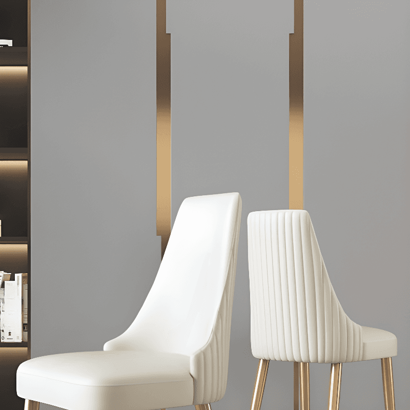 Lavish/Contemporary Upholstered Side Chair with Parsons Back Style and Metal Legs thumbnail 8