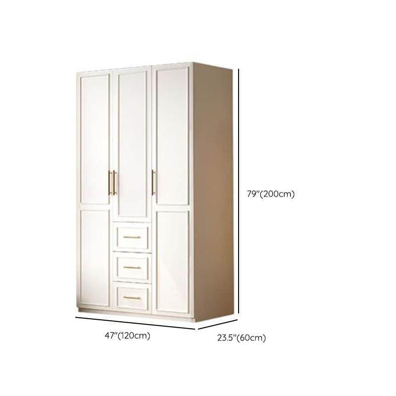 Modern Manufactured Wood Standalone Almirah with Soft Close Drawer, Soft Close Door, Interior Shelves, and Hanging Rod thumbnail 9