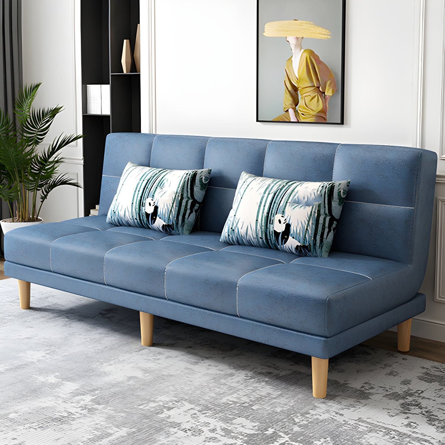 Contemporary Armless Standard Sofa Bed Dual Purpose Sofa for Living Room thumbnail 3