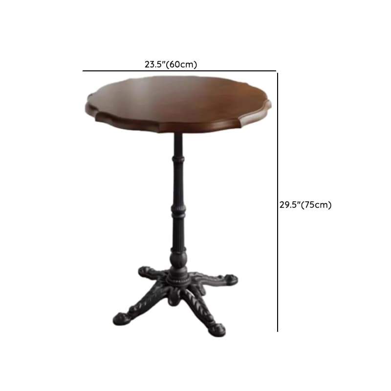 Industrial Natural Wood Finish Dining Table with a Rubber Solid Wood Tabletop and Metal Black Base thumbnail 17