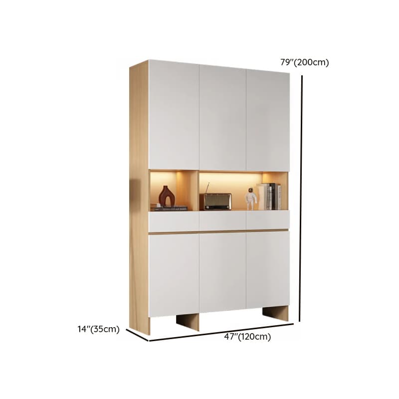Trendy Rectangle Accent Cabinet with Hutch, Changeable Shelf, Groove Handles, Multi-Color Top, and Soft Close Drawer thumbnail 33