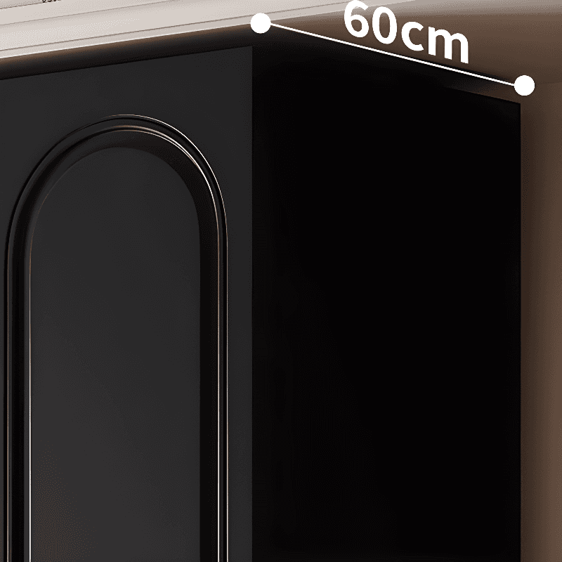 Modish Wood Independent Wardrobe Armoire with Compartments, Soft Close Door, and Interior Shelves - image 5