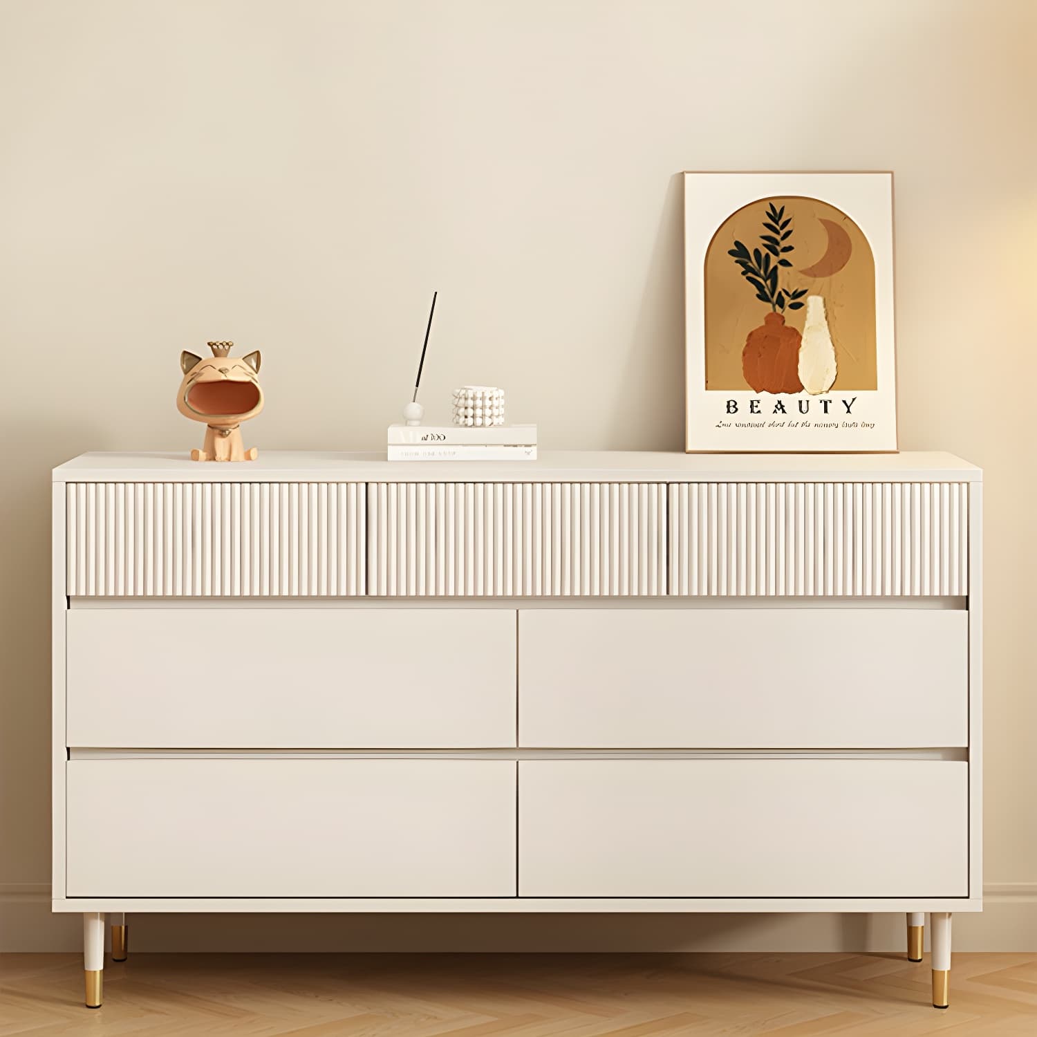 Stylish Wood Double Dresser with Soft Close Drawers - Organize Your Bedroom in Style - image 10