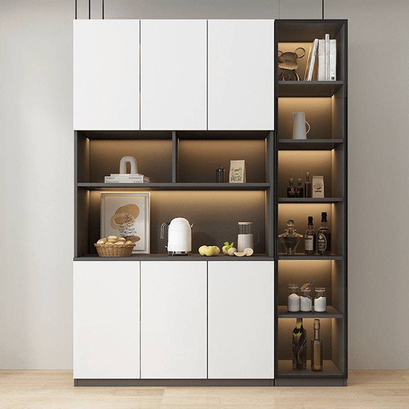 Two Toned Unclosed & Self-supporting Wide Sideboard with 2 Shelves & Benchtop thumbnail 6