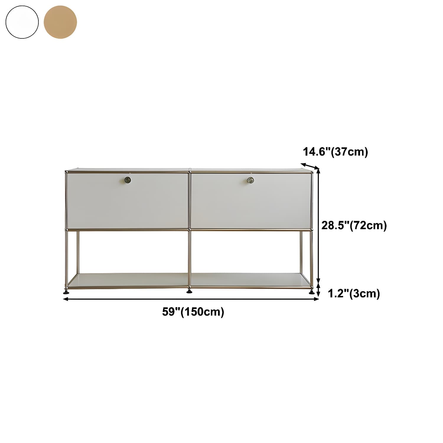 Modern Storage Sideboard Metal Sideboard with Drawer for Home thumbnail 14