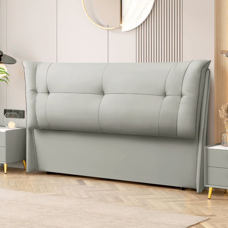 Modern Simple Style Wingback Headboard with No Distressing, Piled Tufted Rectangle Design for King/Full/Queen Bed, Featuring Sponge Upholstery and Standard Height thumbnail 6
