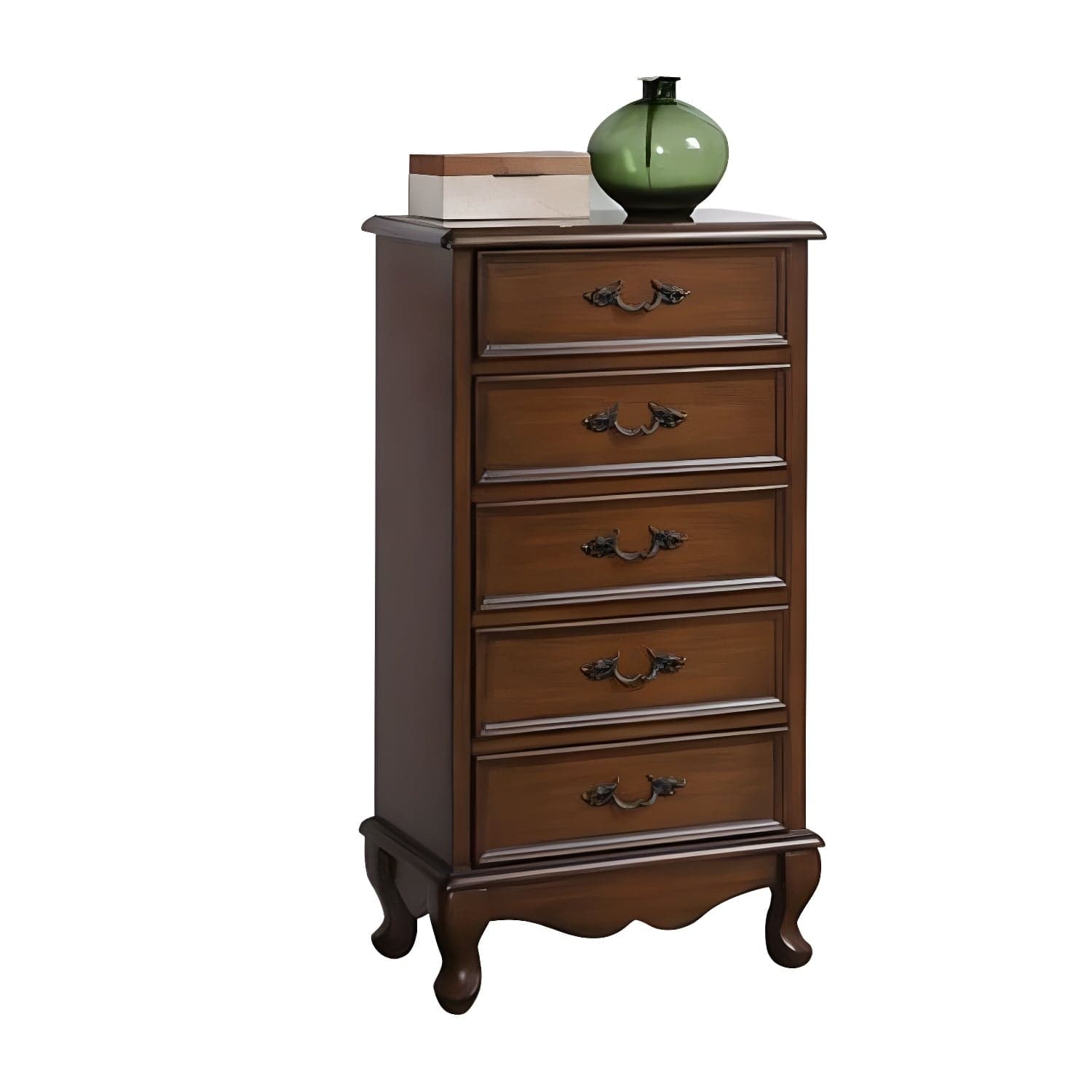 Bedroom Storage Chest Wooden Nautical Vertical Chest with Drawers thumbnail 4