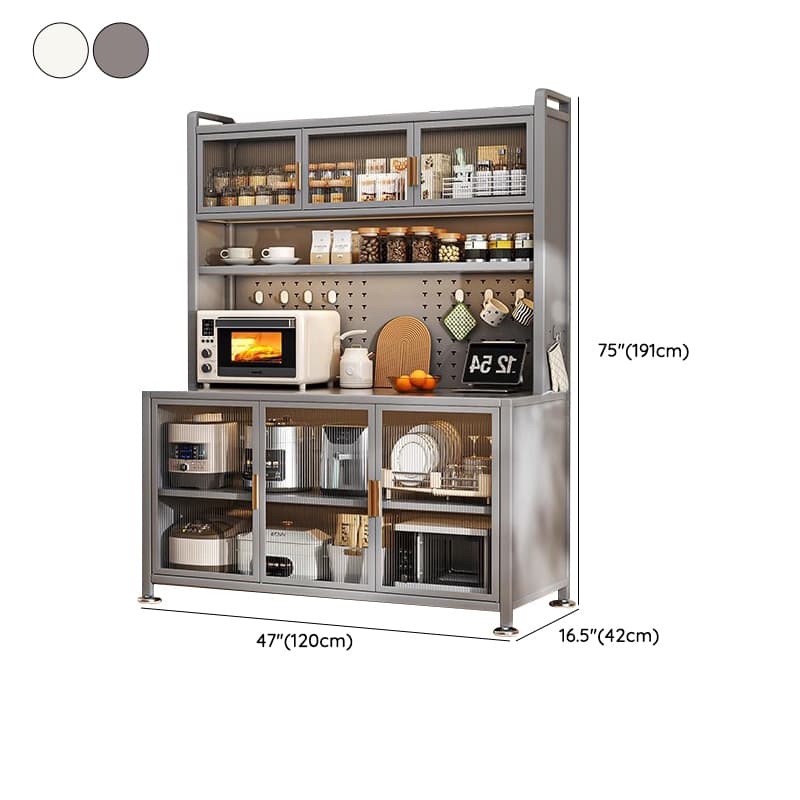 Modern Steel Sideboard Standard-Sized Open Storage Non-Adjustable Shelves thumbnail 15