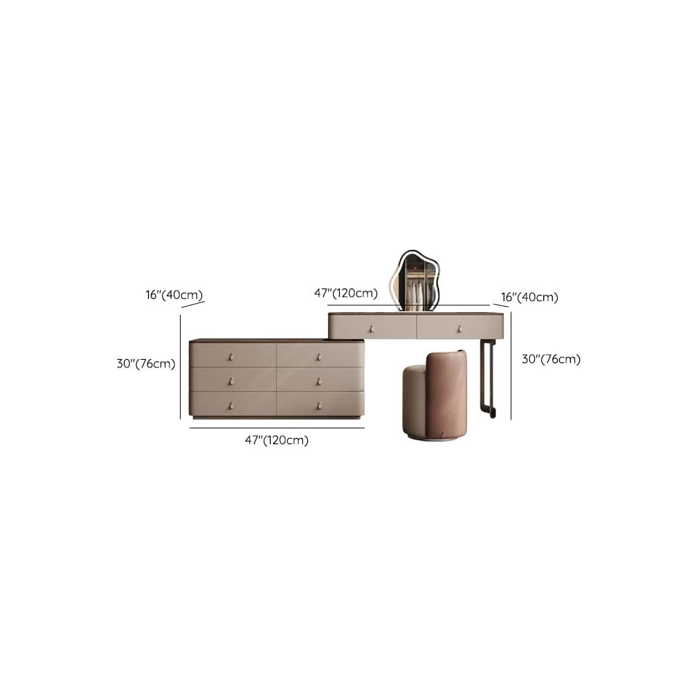 Tan Vanity Set with Scalable Telescopic and Push-Pull Features thumbnail 13
