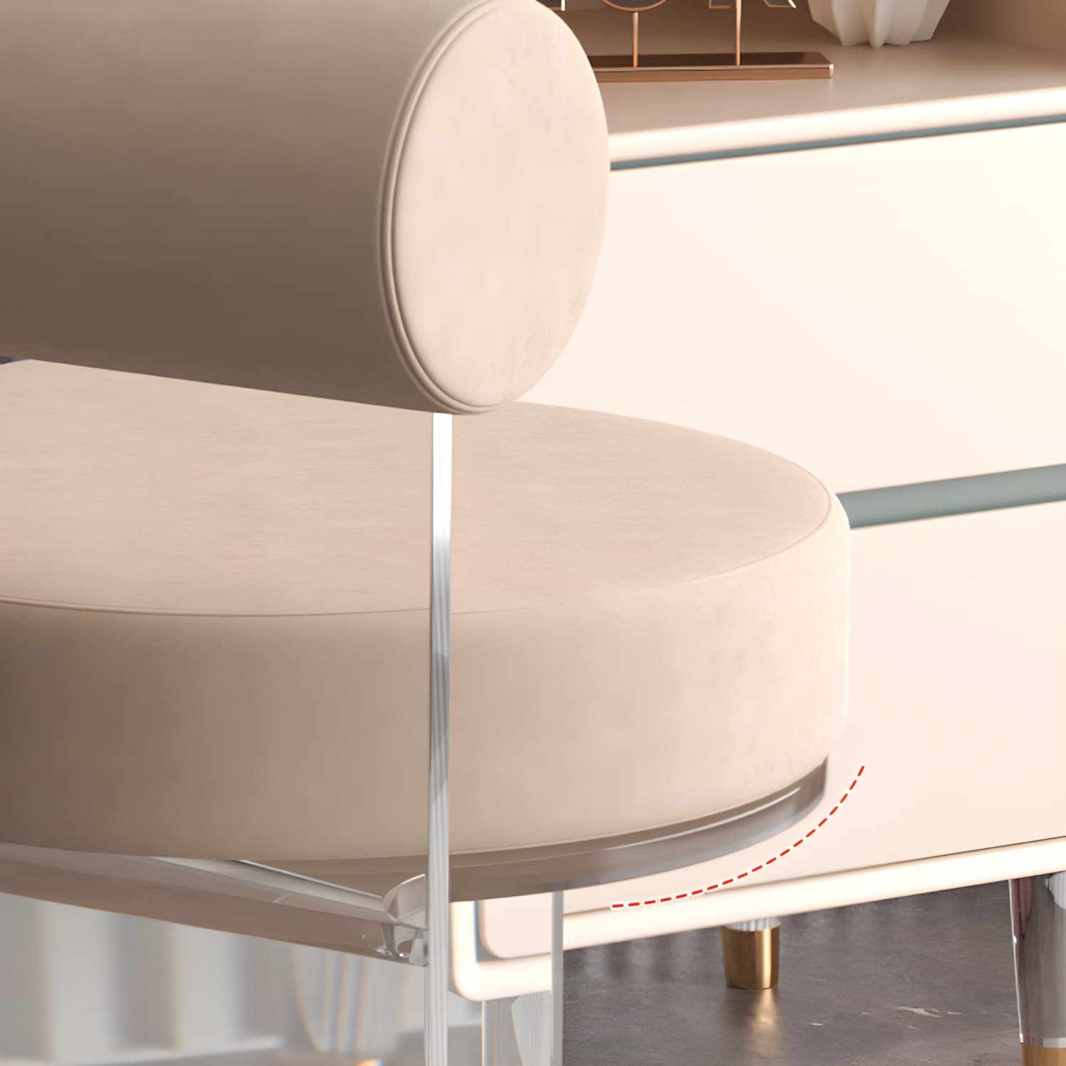 Modern Clear Leg Side Chair with Solid Back and Low Back Heights for Kitchen & Dining thumbnail 15