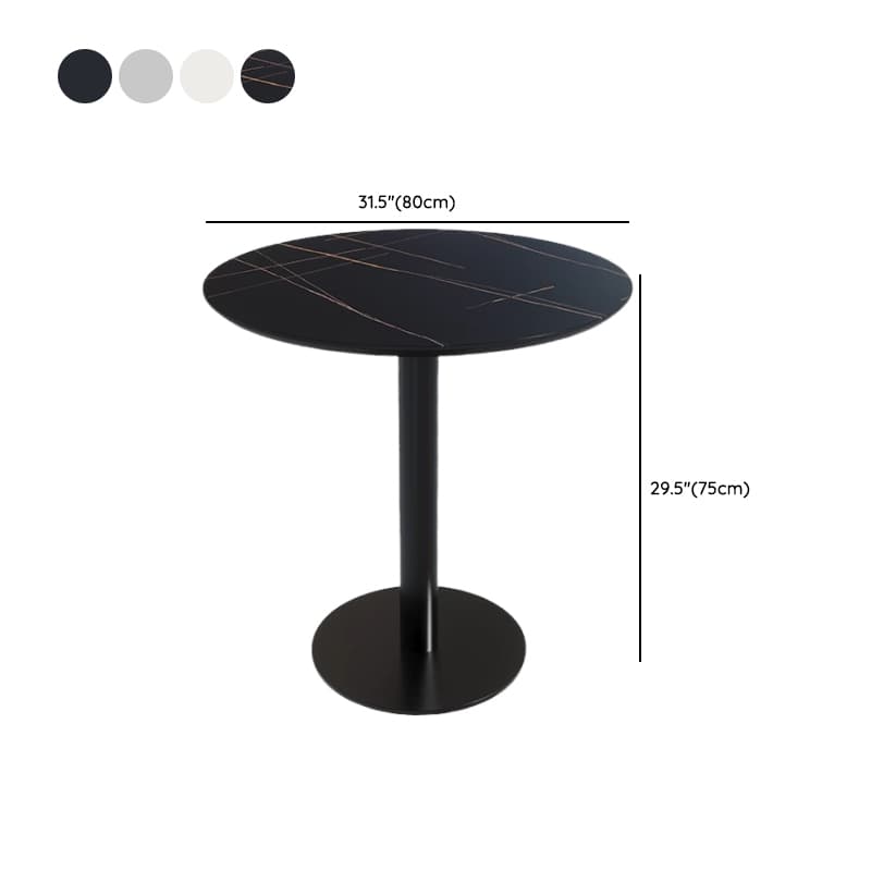 Circular-shaped/Square Standard Height Dining Table for 2 People with Fixed Table Top in a Minimalist Style thumbnail 15