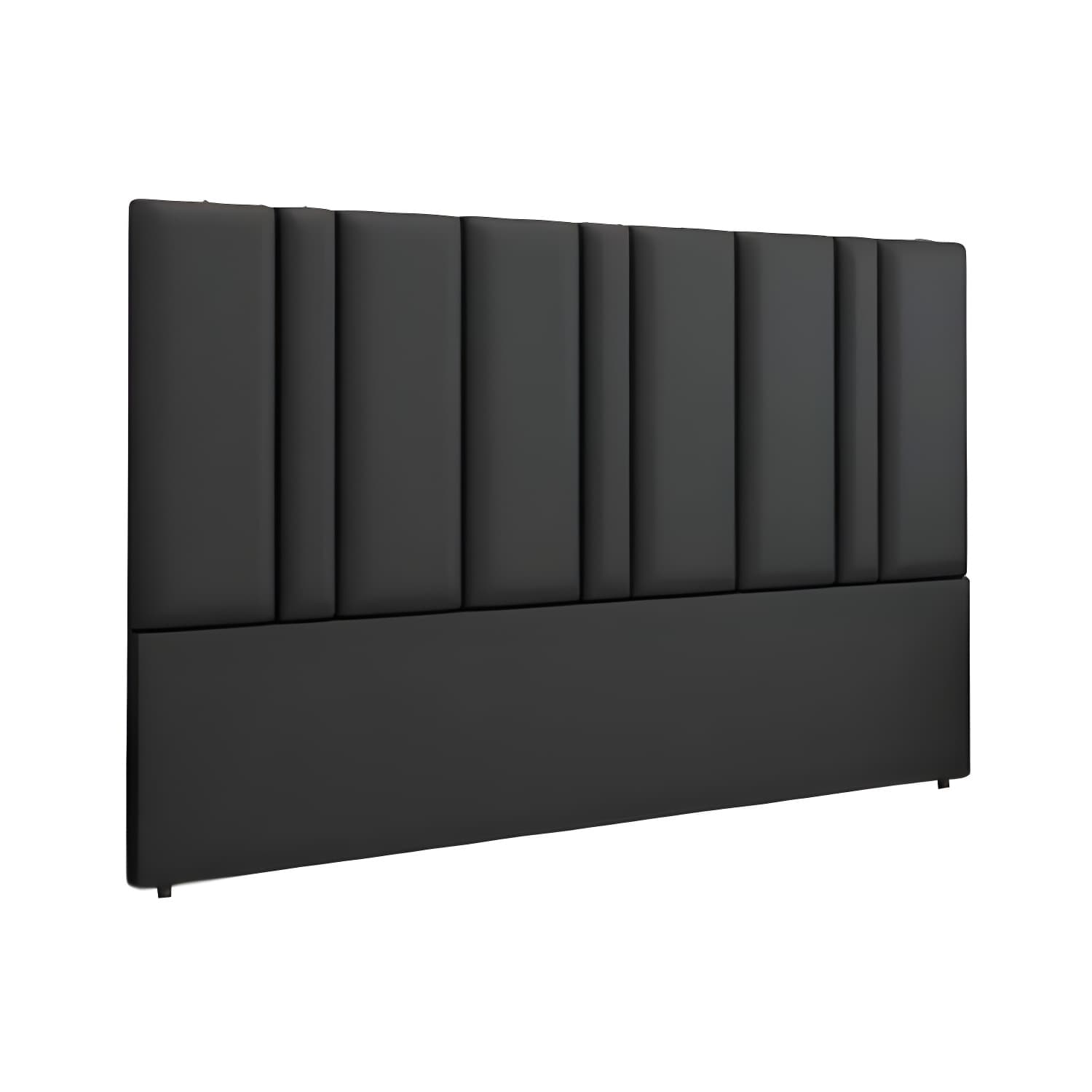 Stylish Upholstered Panel Headboard with Wood Legs and Modern Rectangular Design thumbnail 8