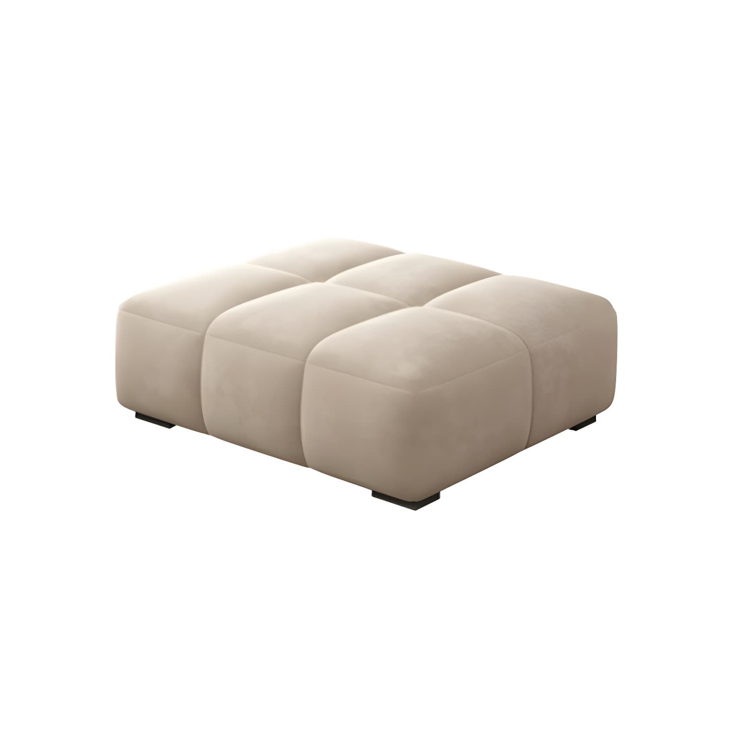 Modern Suede Sectional Sofa with Black Pine Wood Frame and Scratch Resistant Design thumbnail 2