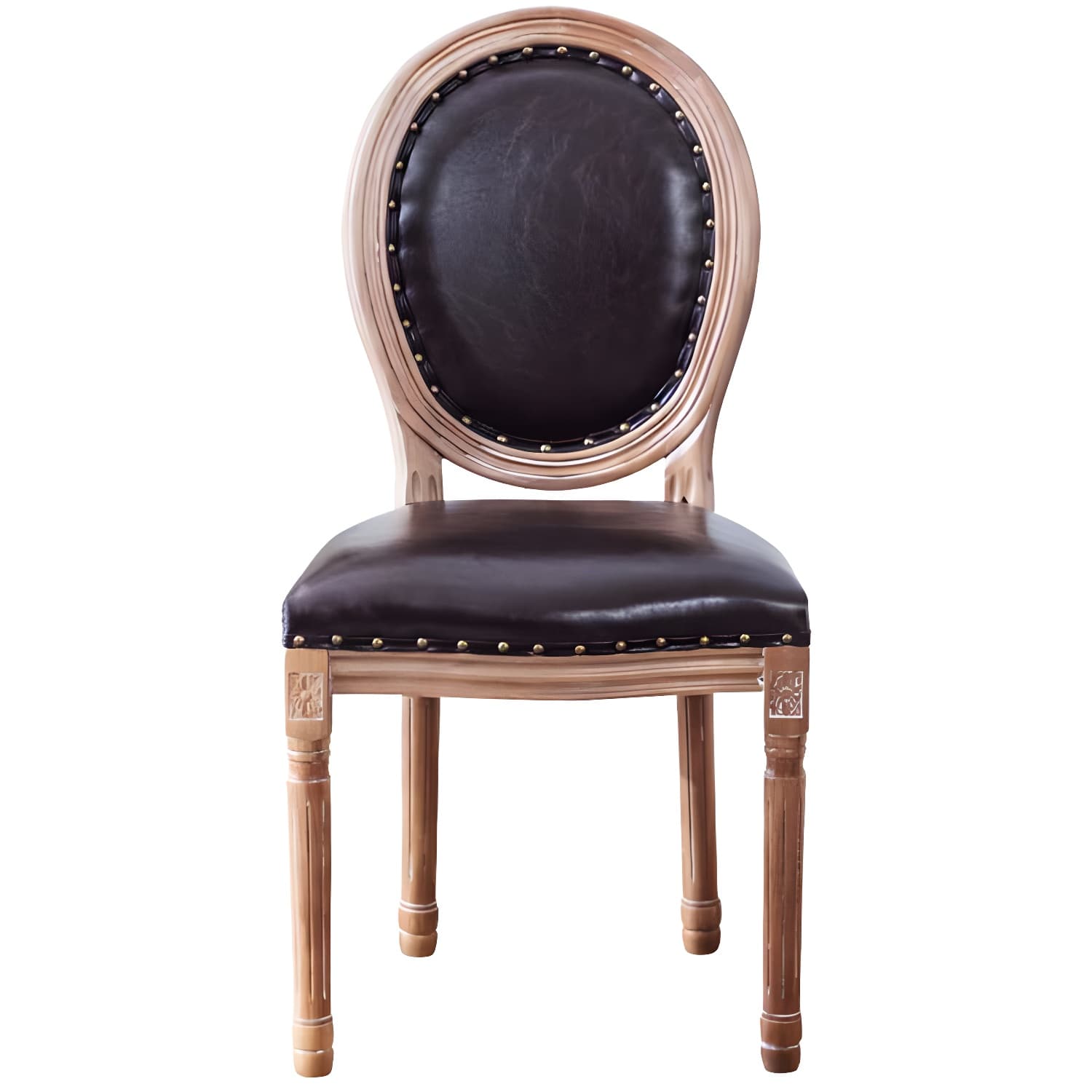 Solid Wood Country Style Dining Room Chair Matte Finish King Louis Back Side Chair thumbnail 21