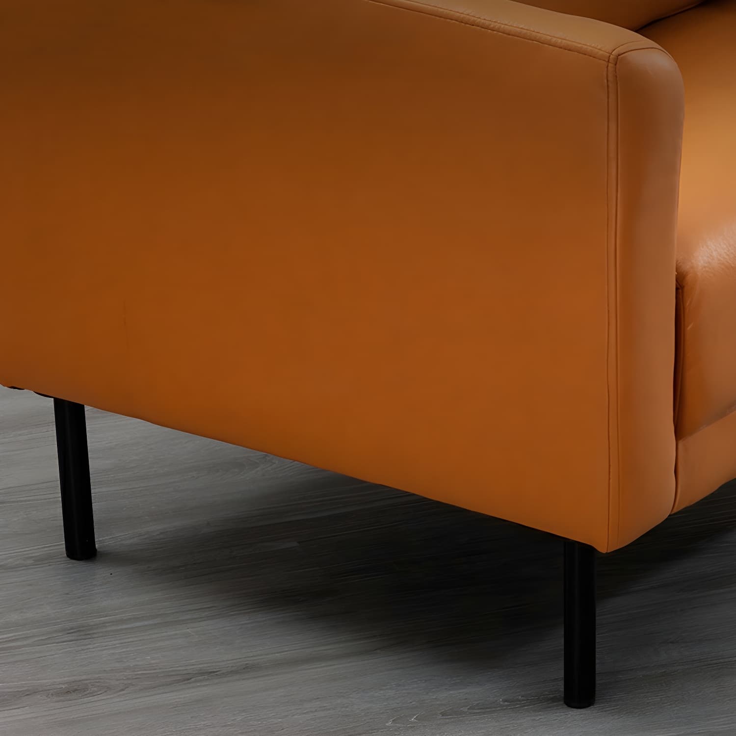 Scandinavian Faux Leather Seats 2 Loveseat with Tuxedo Arm and Stain Resistant Feature thumbnail 19