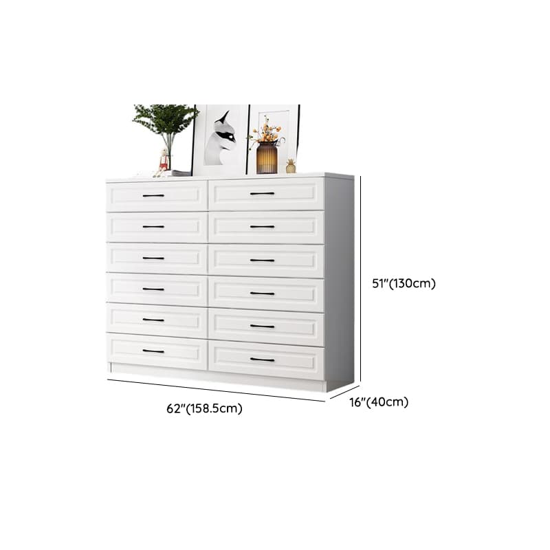 Simple Vertical/Horizontal Chalk Bachelor Chest in Wood with 3 Drawers/5 Drawers/6 Drawers thumbnail 30