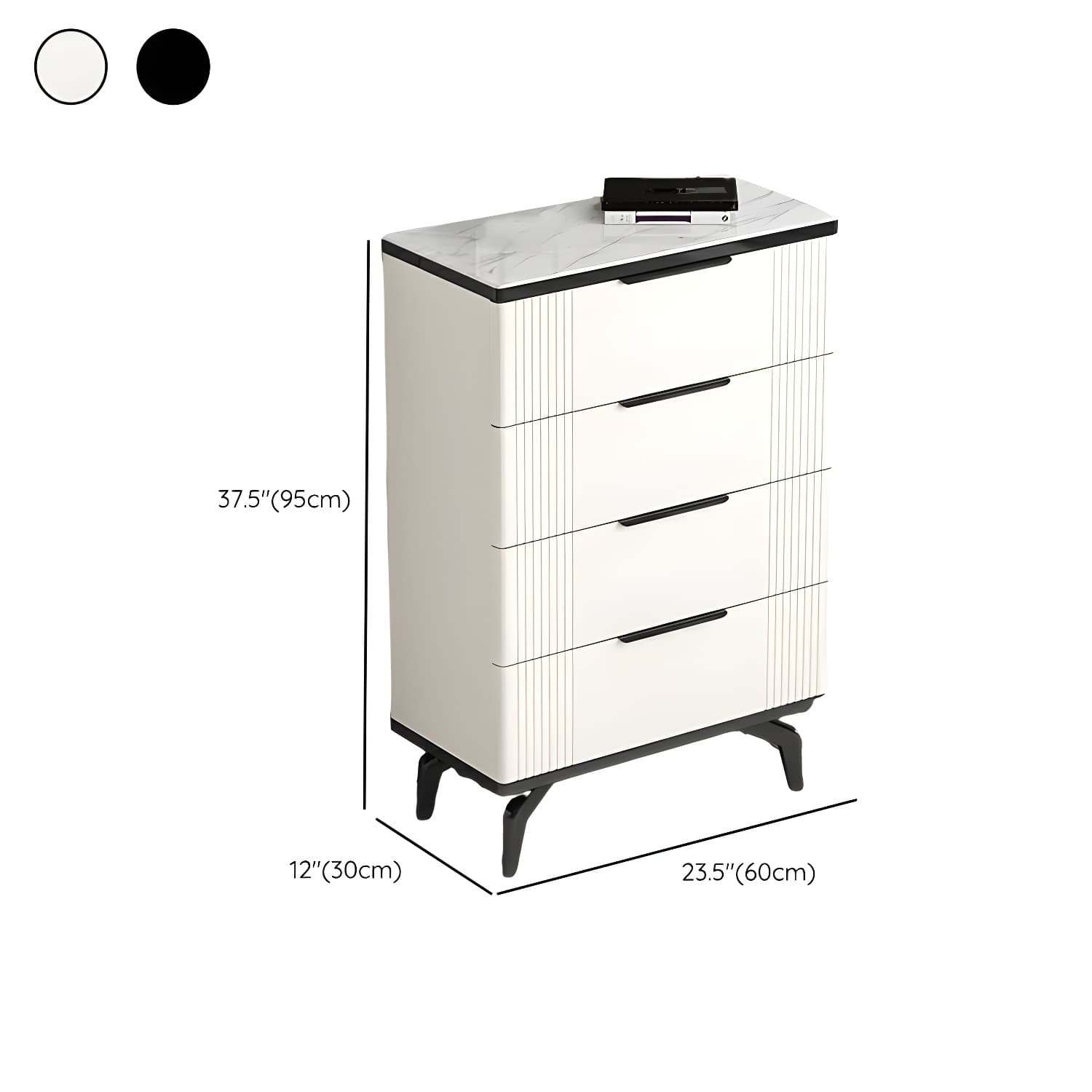 Drawers Included Modern Chest with Stone Countertop and Metal Legs thumbnail 13