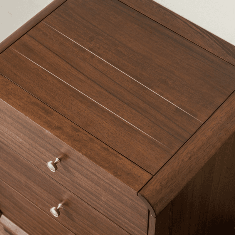 Cocoa Stylish Drawer Storage Nightstand with Walnut Countertop thumbnail 4
