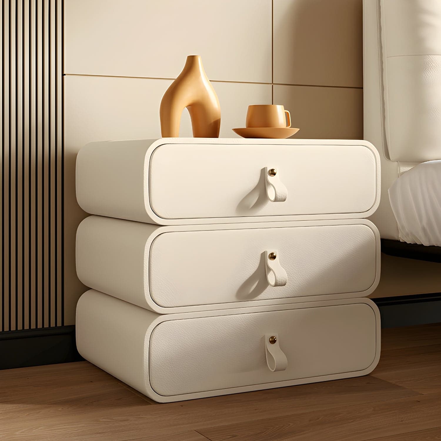 Modern Faux Leather Bachelor's Chest with Drawers in Narrow Size thumbnail 17