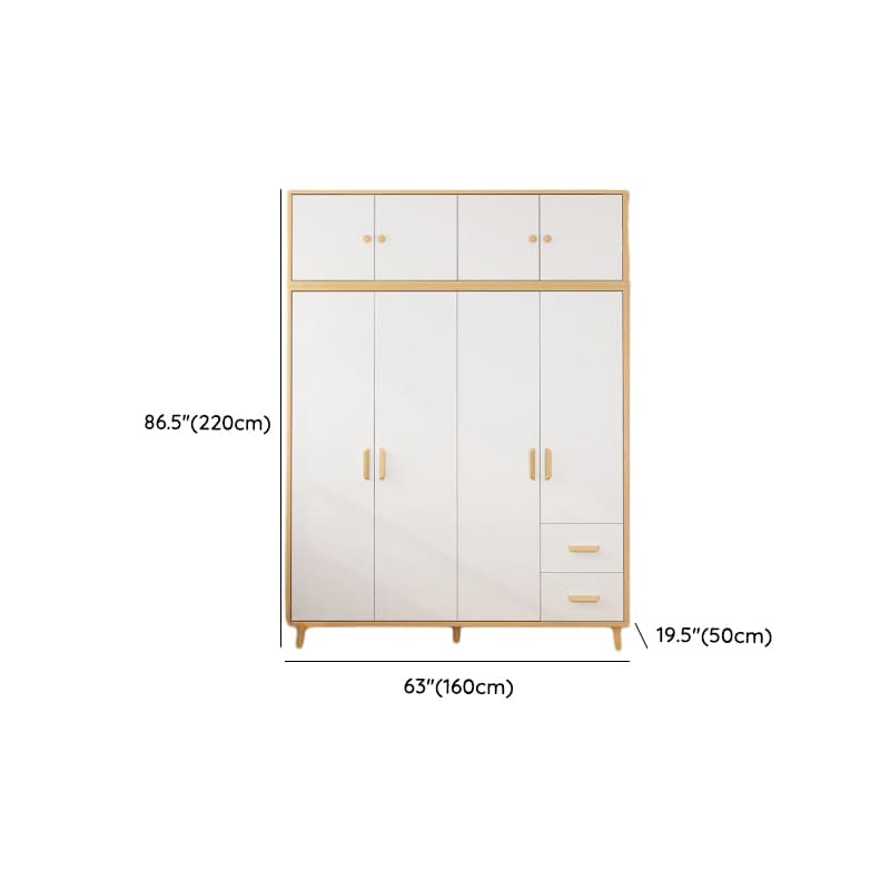 Natural Finish Self-supporting 2-Drawer Wardrobe in Solid and Manufactured Wood thumbnail 21