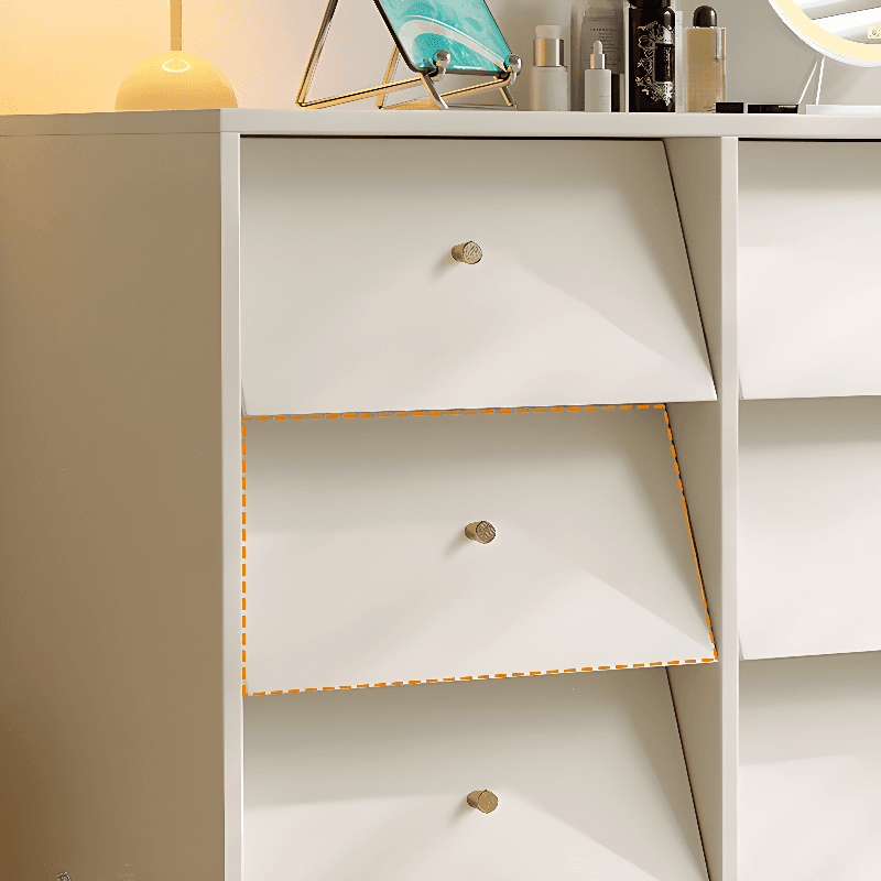 Casual Composite Wood Console Dresser with 6/9 Drawers in Vertical/Horizontal Orientation thumbnail 5