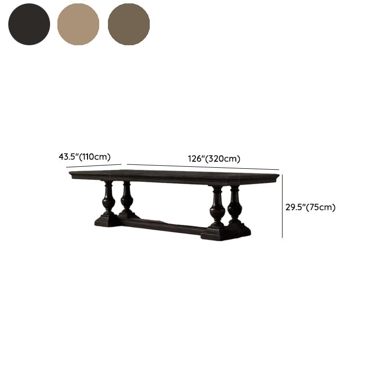 French Country Rectangle Wood Dining Table with Trestle Base, Full Assembly Needed thumbnail 24