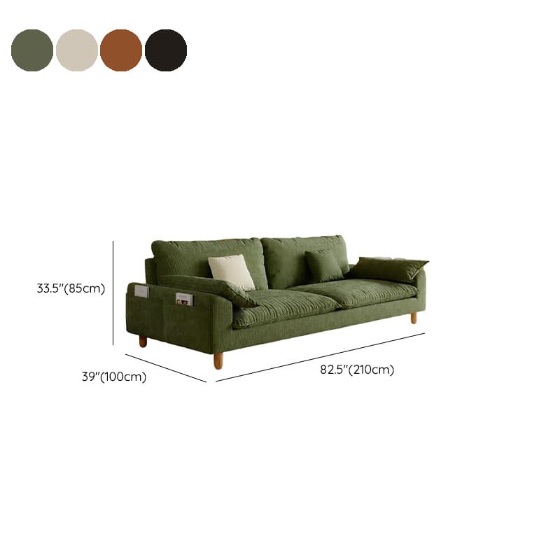 Gray/Sage/Amber Color Standard Sofa with Armrest and 4 Pillows for Drawing Room thumbnail 18